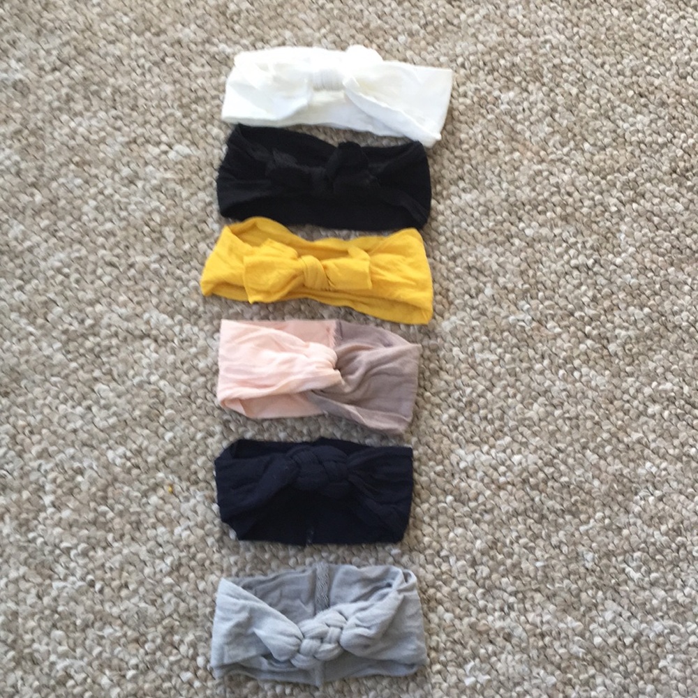 6 Baby Bling bows headband head wrap turban